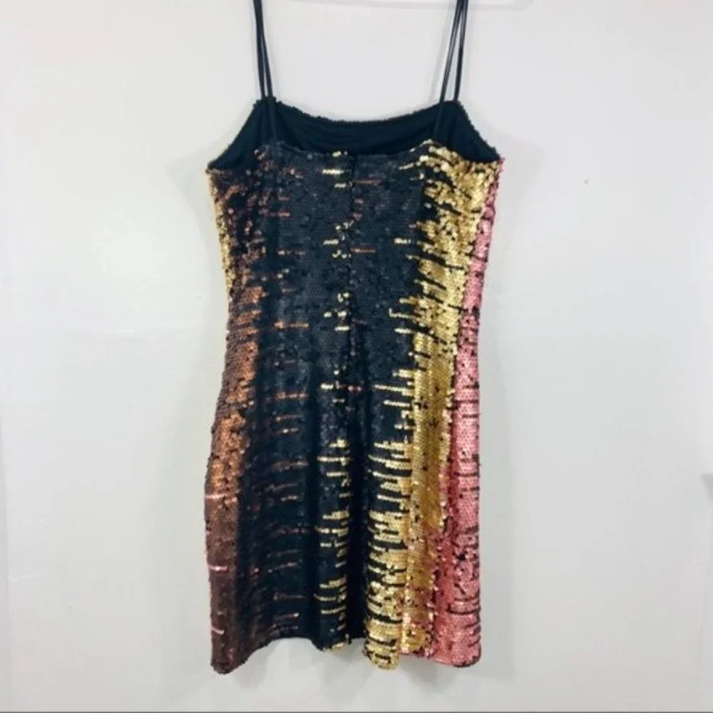 By The Way. Metallic Pink Multi Steena Sequin Cami Mini Dress - Picture 7 of 7